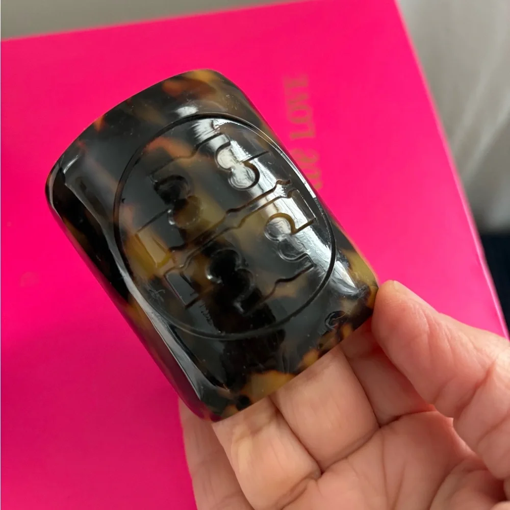 Tory Burch resin tortoise-shell cuff bracelet
